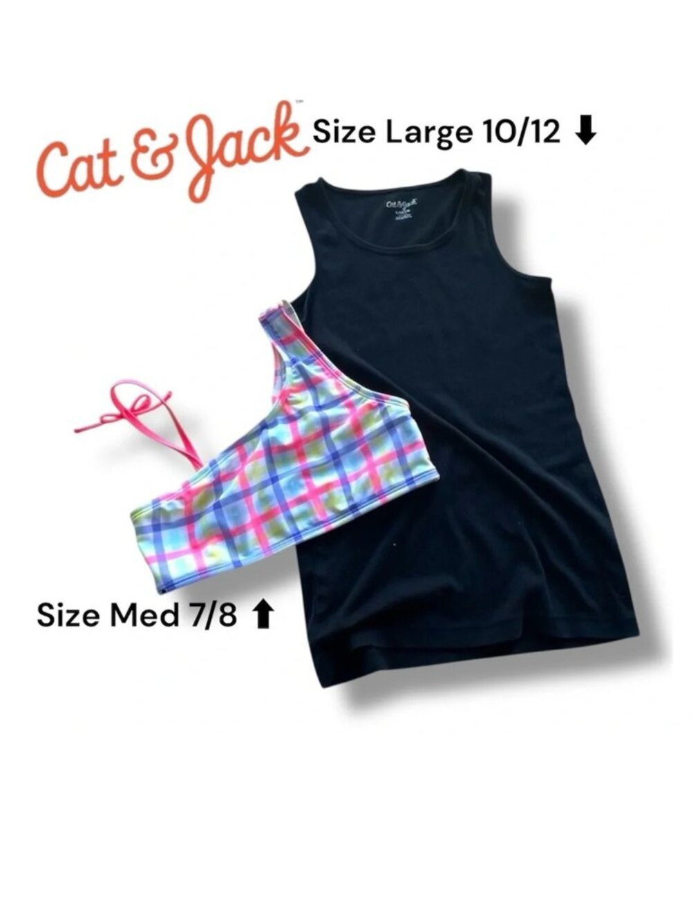 Cat & Jack Girls Tops ~ Swim and Tank Size M/L